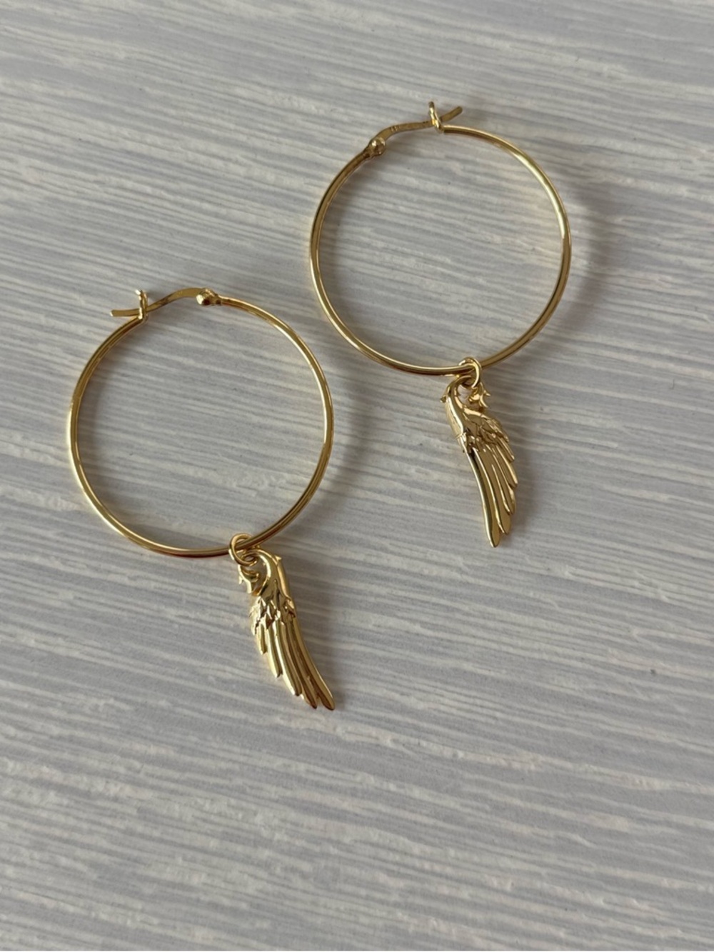 Gold Wing Hoop Earrings - Women Jewelry